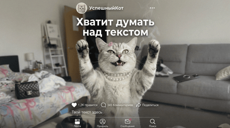 Процесс генерации контента для социальных сетей с помощью нейросети