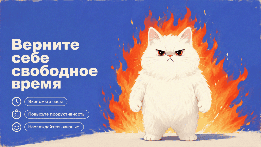 Иллюстрация процесса организации рабочих дел и заметок с помощью искусственного интеллекта